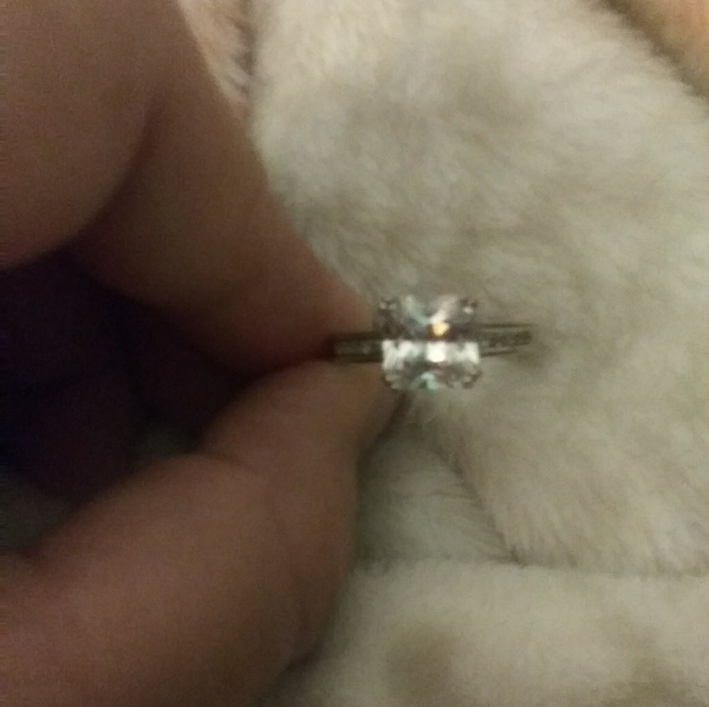 Cushion Emerald Cut White Sapphire Ring